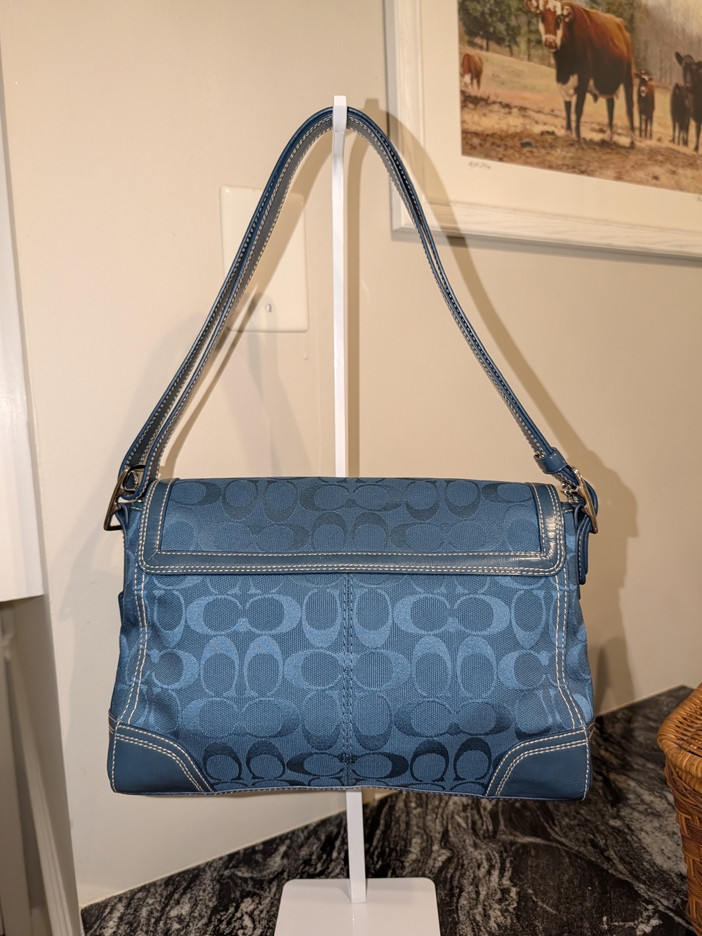 Coach Hampton Signature Flap Bag - Picture 12 of 16